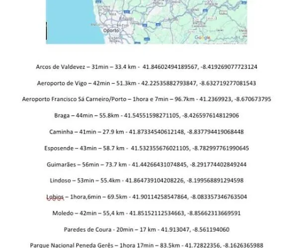 Casa Davo Cinda Hébergement de vacances Paredes de Coura